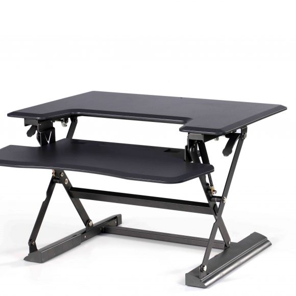 Ergonomically Adjustable Standing / Sitting Computer Stand Desk UP36 Black