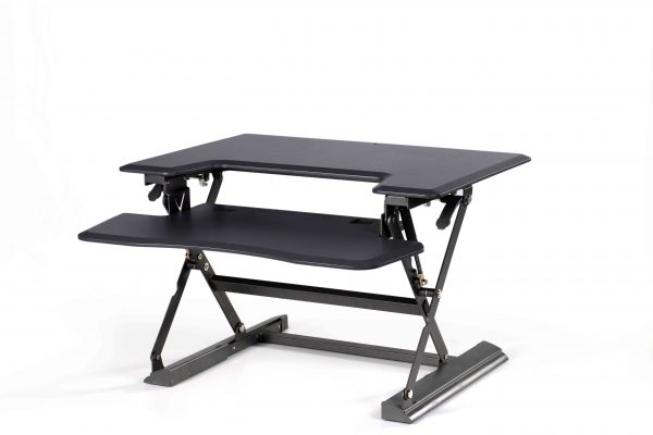 Ergonomically Adjustable Standing / Sitting Computer Stand Desk UP36 Black