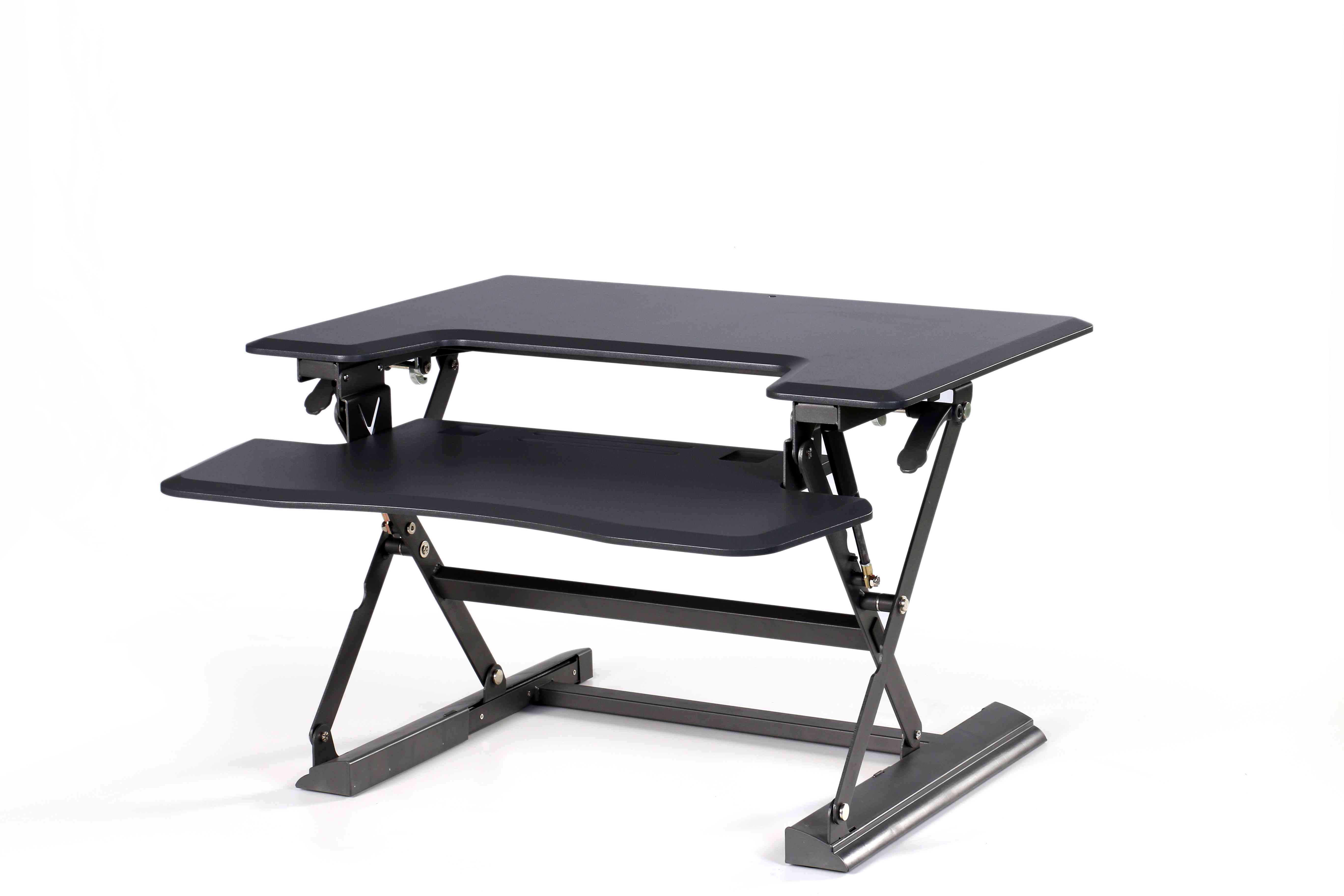 Ergonomically Adjustable Standing Sitting Computer Stand Desk